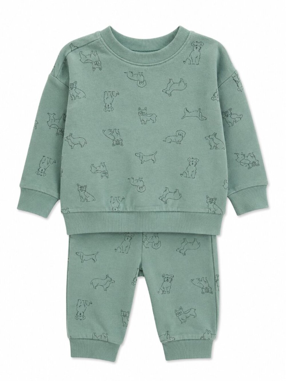 NWT Cloud Island Super Soft Dog Print Jogger Set Baby Boy Size 12 Months